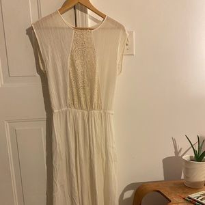 Des Petits Hauts Gold & Cream Dress